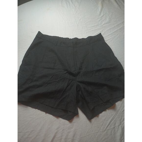 Old Navy Black Linen Pull on Shorts Women Size 2X Casual Outdoors - Picture 1 of 5